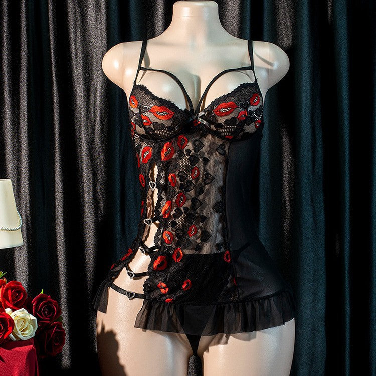 Lace Lip Underwear Lingerie