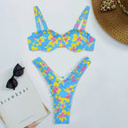 Women's Floral Ruffle Bikini Swimsuit