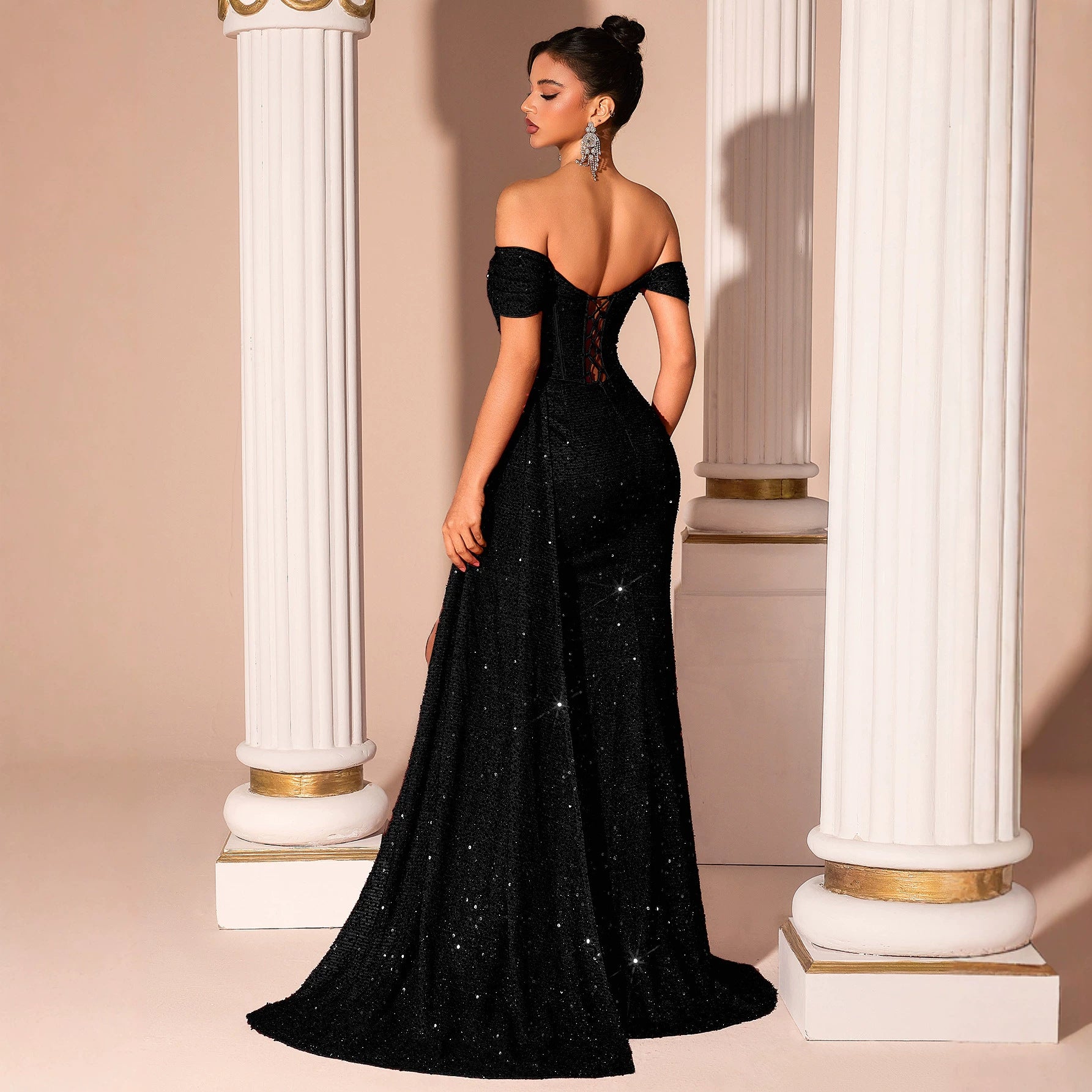 Women's Sequin Strapless Dress
