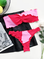 Patchwork Wrapped Bikini Swimwear