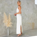 Women's Summer Sexy Hollow Out Cutout Backless Halter Elegant Dress