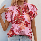 Printed Layered Sleeve Summer Shirt
