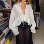 Sun Protective Clothes Women Outer Wear Summer Lightweight Lace up Shawl Blouse Shirt