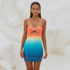 Women's Sequin Chest-Wrapped Dress