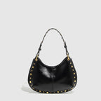 Women's Punk Rivet Saddle Shoulder Bag