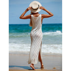 Women's Backless Knitted Maxi Cover-Up
