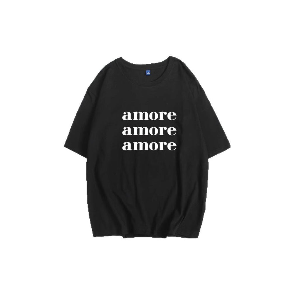 Women's Printed T Shirt Women Summer Loose Round Neck Cotton Short Sleeve Top