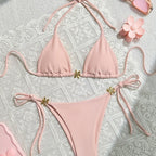 Exposed Back Bikini Swimwear