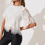 Hollow Out CO Crocheted Fringed Sweater Women Summer Figure