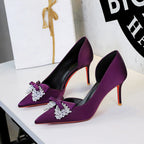Pearl Bow Stiletto Heels