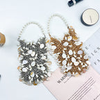 Women's Natural Shell Tassel Chain Crossbody Bag