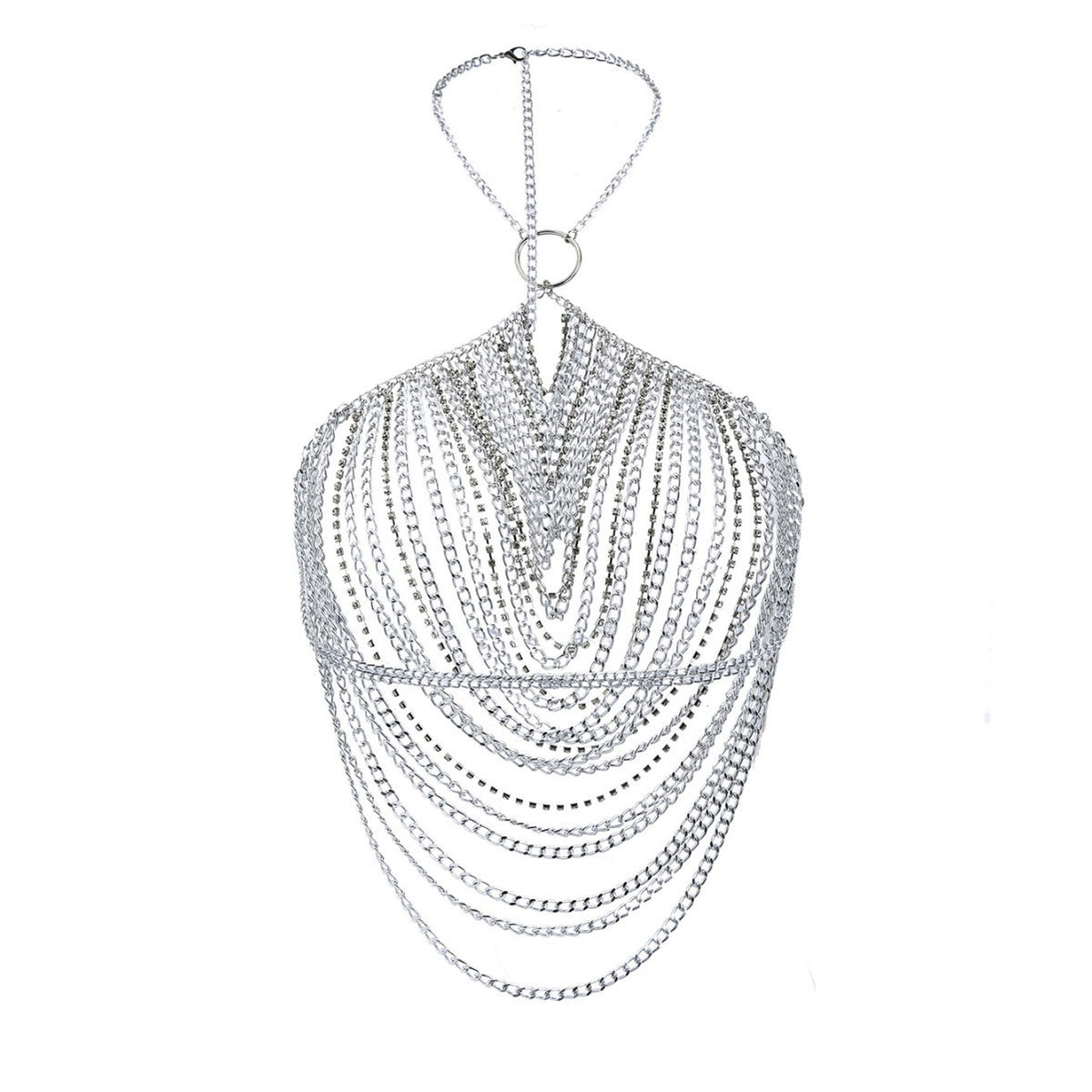 Multi Layer Body Cha Wrapped Chest Backless Chest Necklace 's
