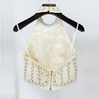 Goods Stars Embellished Beads Diamond Metal Sheet Halterneck Vest Top Dress