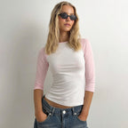 pink & white contrasting color