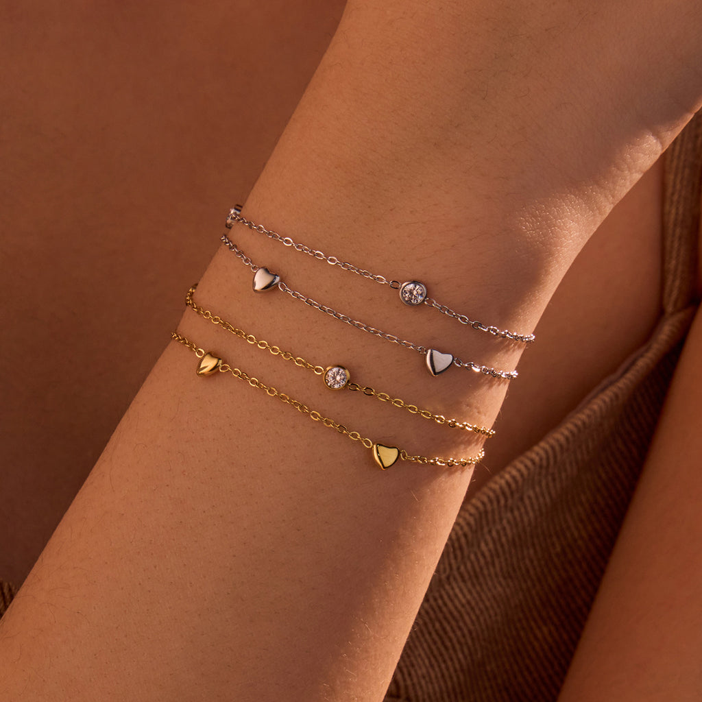 Heart Zircon Bracelet