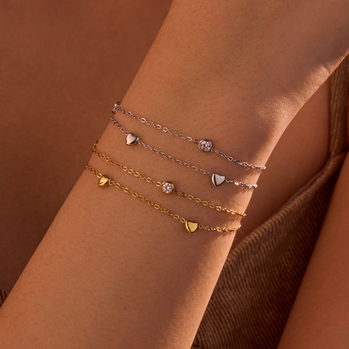 Heart Zircon Bracelet