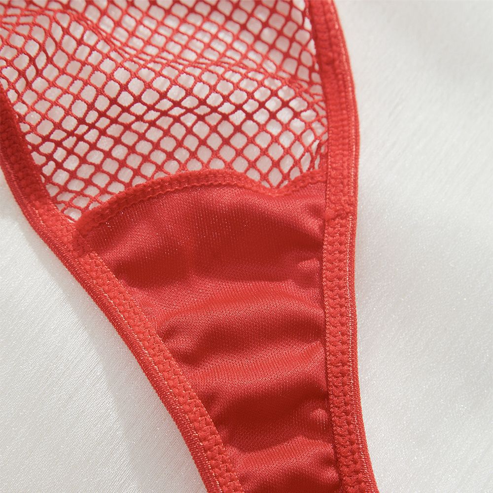 Sexy Lingerie Uniform Sexy Sexy Cutout Fishnet Clothes Suit Ruffled Garter Belt