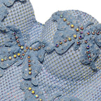 Butterfly Beaded Boning Corset Corset Slim Fit Net Drill Camisole Summer Sexy Wear Boning Corset Top