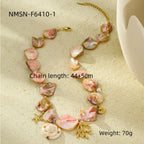 NMSN-F6410-1 Pink Coral Necklace