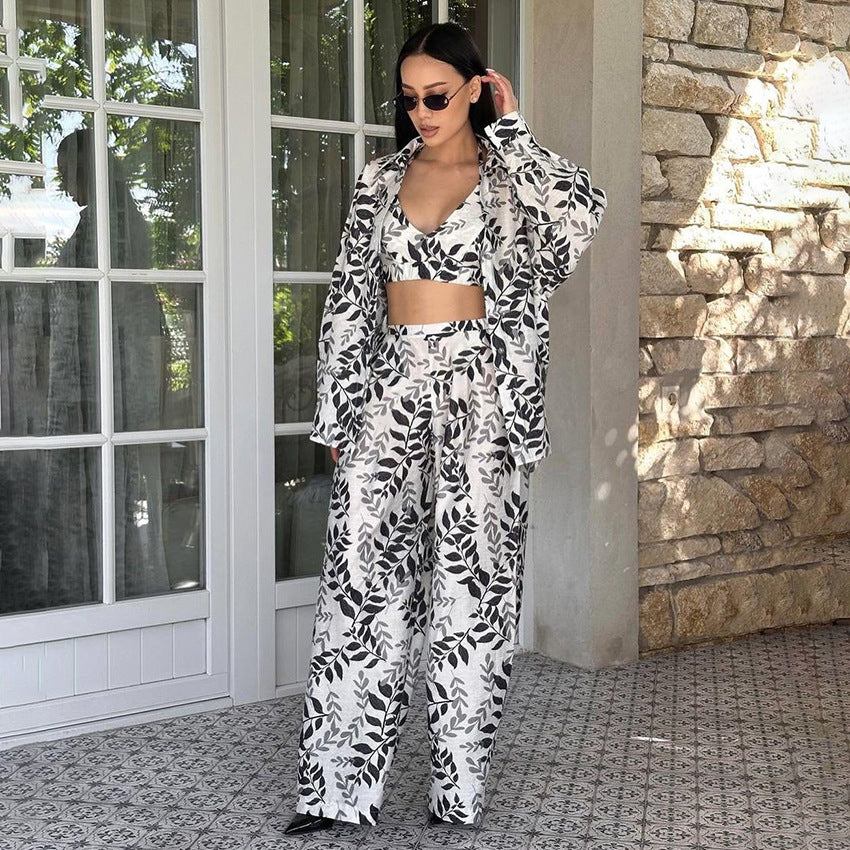 Autumn Printed Pajamas Lingerie