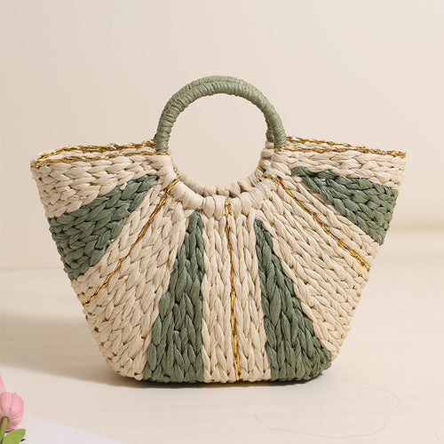 Women's Large-Capacity Contrast Handbag