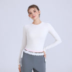 Women's Contrast Long-Sleeve Yoga Top