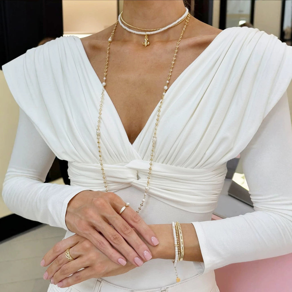 V-Neck Twisted-Waist Long-Sleeve Top