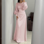 Women's Elegant Long Sleeve Button Dress