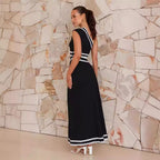 Women's One-Shoulder Cutout Asymmetric Maxi Dress