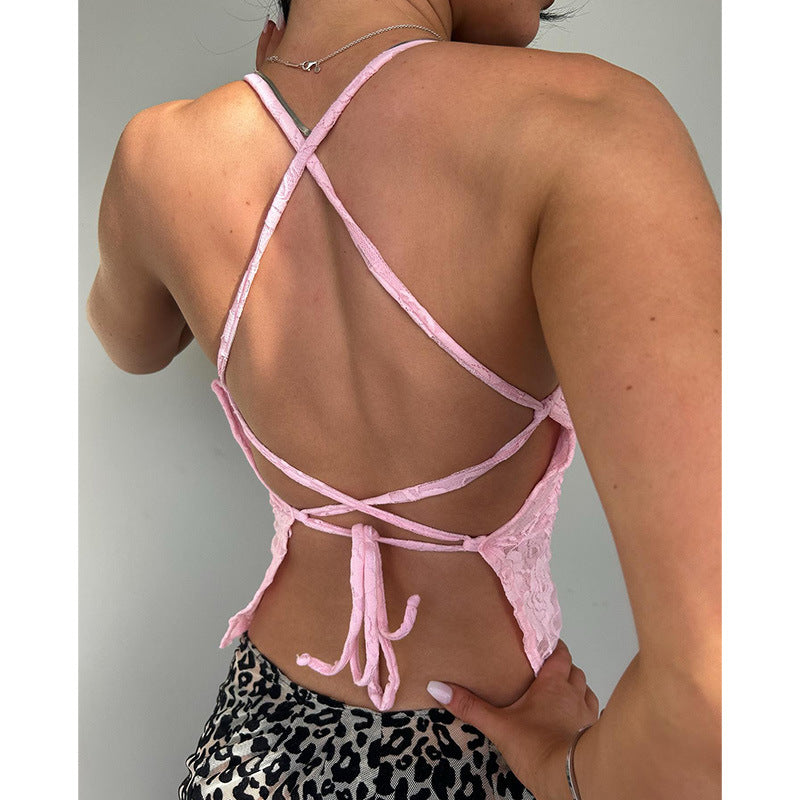 's Casual Lace Spaghetti Strap Camisole Top