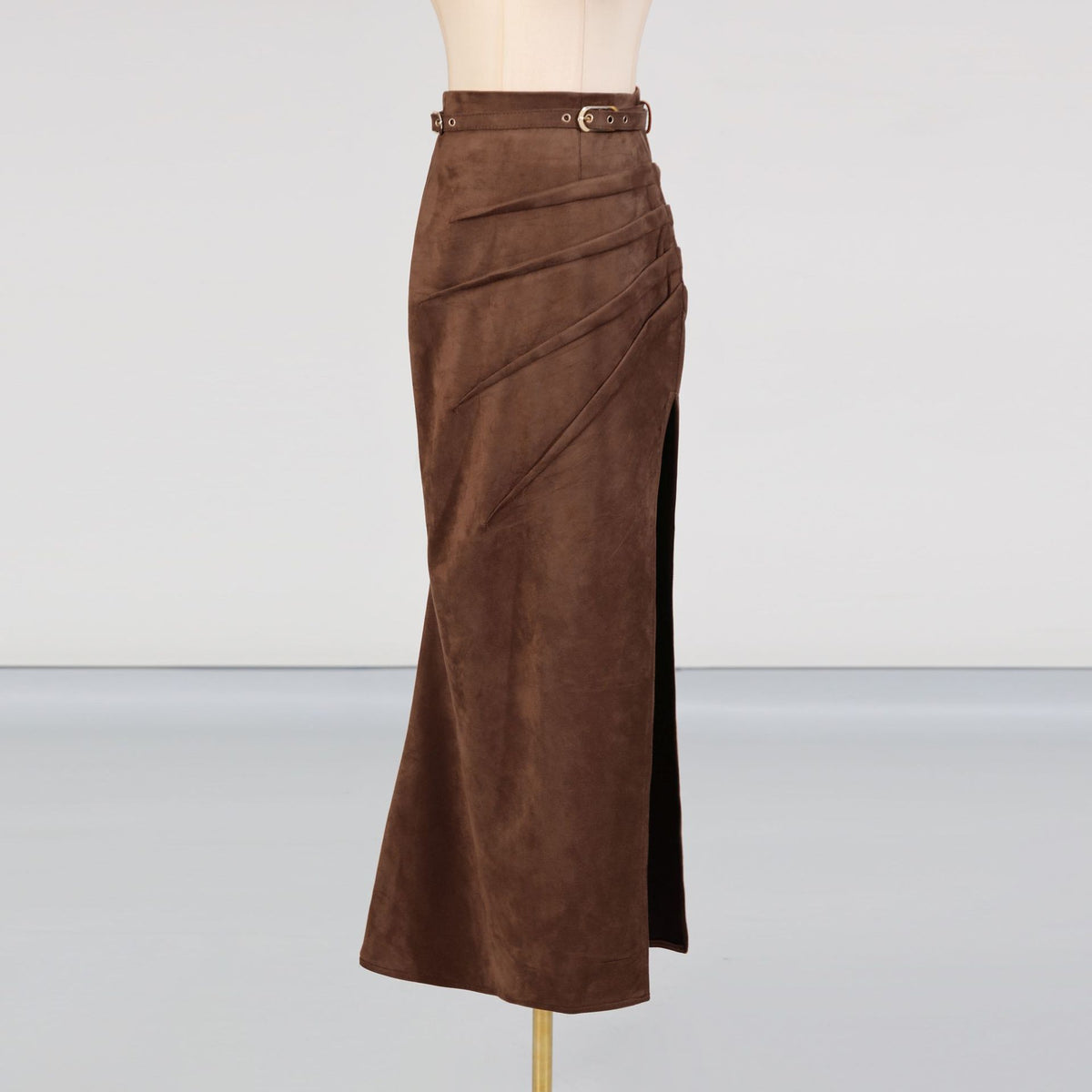 Personalized Street High Slit Long Autumn Pleating Skirt