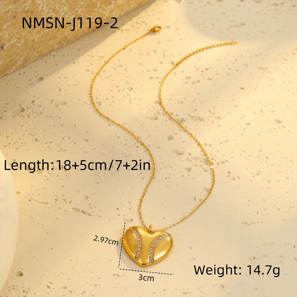 Heart Shape with Diamond Necklace