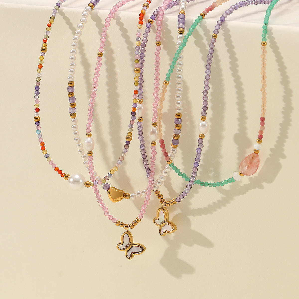 Freshwater Pearl Butterfly Necklace