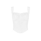 Women's Lace Stitching Lace Up Short Irregular Asymmetric Top Camisole