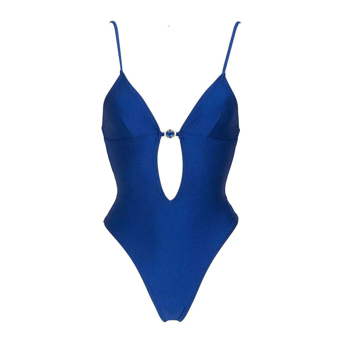 Women's Cutout Deep-V One-Piece Swimsuit