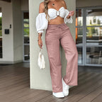 Women's High-Waist Wide-Leg Work Pants
