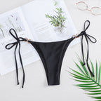 Solid Color Bikini Swimwear