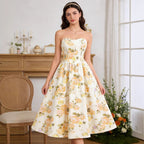 Yellow Dopamine Atmosphere Spring Summer Seaside Vacation Printed