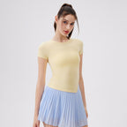 Women's Asymmetric Ruched Sports T-Shirt
