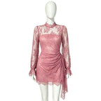 Women's Long Sleeve Lace Sheath Dress