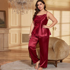 Women's Plus Size Casual Two-Piece Pajama Set