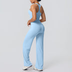 Women's Brushed Knit Sports Vest & Straight-Leg Pants Set