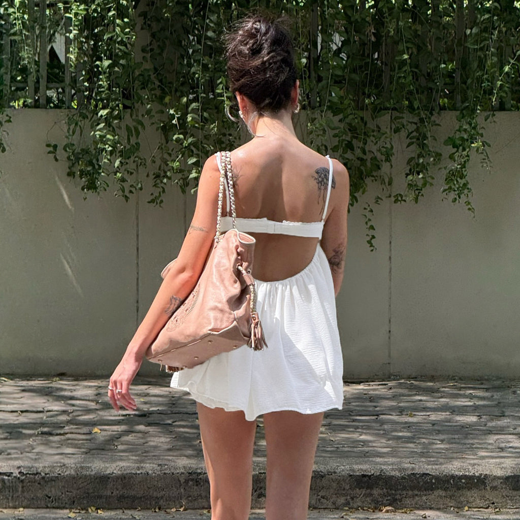 Women's Lace Backless Dress