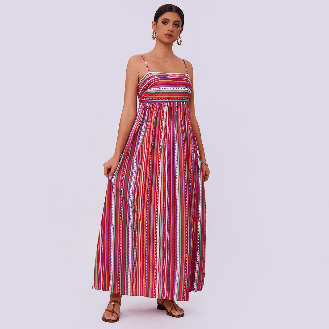 Striped Tube-Top Dress