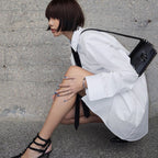 Long Cotton Tie-Front Shirt