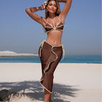 Solid Color Bikini Swimwear