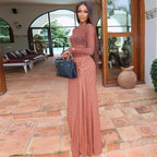 Women's Pleated Long Sleeve Dress