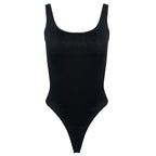 Sleeveless Backless Fitted Vest Bodysuit