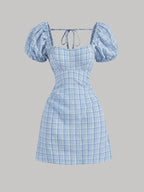Blue and White Plaid