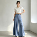 Women's Women Figure Flattering Culotte Slim Wide Leg Design Loose Casual Pants